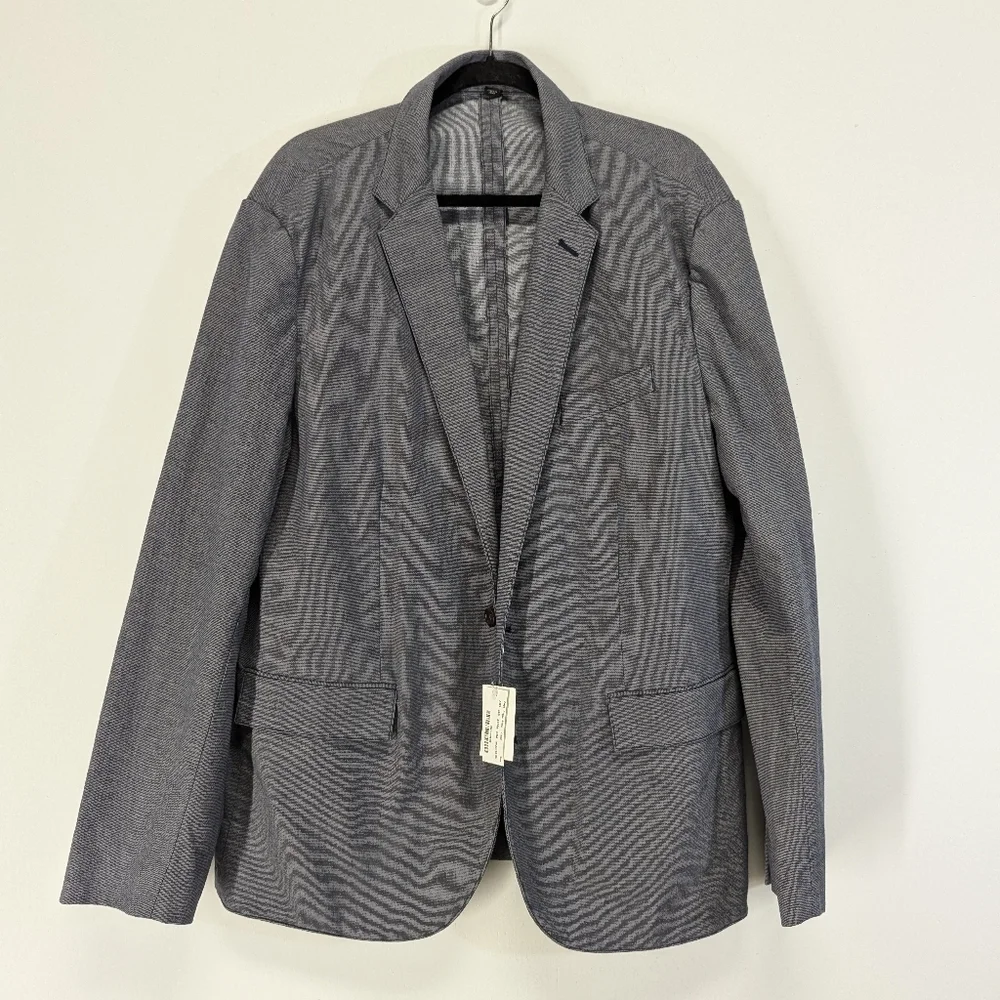 J Crew Blue Crosby Italian Stretch Worsted Wool Blend Blazer Classic Fit XL NWT